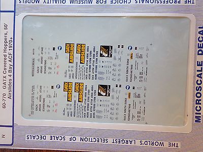 Microscale Decal N  #60-770 GATX Freight-Hopper - Airslide - 50' - 100-ton