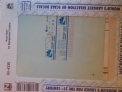 Microscale Decal N  #60-4330 Roads West 53' Reefer Trailers