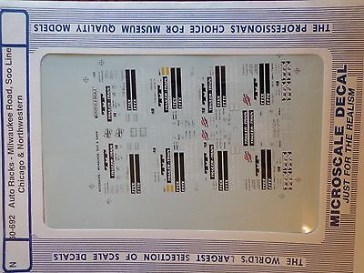 Microscale Decal N  #60-692 Assorted Freight-"Autorack - Enclosed - 89ft C&NW, M