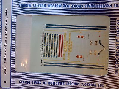 Microscale Decal N  #60-886 Arkansas & Missouri Locomotives, (1989+)-Diesel