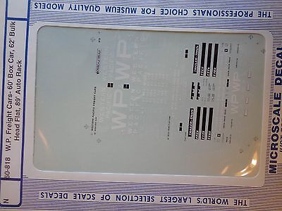 Microscale Decal N  #60-818 WP Freight Cars - 60' Boxcar, 62' Bulkhead Flat, 89'