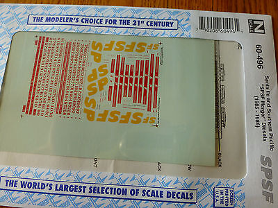 Microscale Decal N  #60-496 Southern Pacific Santa Fe Diesels (1985-1986)-Diesel