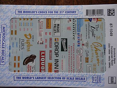 Microscale Decal HO  #87-1049 Commerical  Dates:1958-65