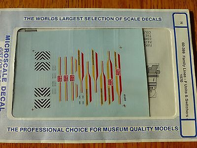 Microscale Decal N  #60-399 Family Lines Diesels-"Diesel - Switcher, F-Unit"