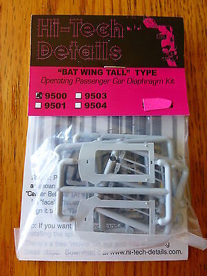 Hi-Tech Details HO #9500 Bat Wing Tall Diaphragms 1 Pair -- Neutral Gray