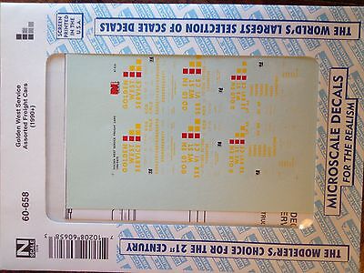Microscale Decal N  #60-658 GWS Freight Car - Assorted