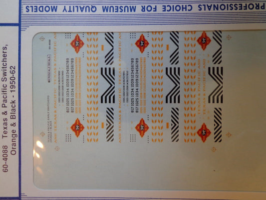 Microscale Decal N  #60-4088 Texas & Pacific (T&P) Diesel - Switcher