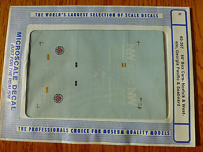 Microscale Decal N  #60-307 50' Plug-Door Box Car Decal Set - Norfolk & Western
