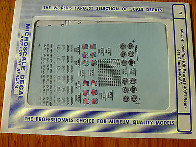 Microscale Decal N  #60-414 Pacific Fruit Express 40' Refrigerator Cars -Ice-(19