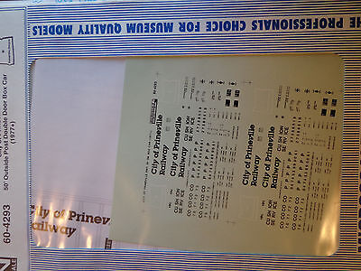 Microscale Decal N  #60-4293 COP Box Car - Double Door - Outside Post - 50' Dat