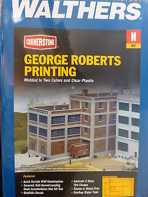 Walthers Cornerstone N #933-3231 George Roberts Printing 4-1/2 x 7-3/4 x 7-1/4"