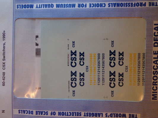 Microscale Decal N  #60-4248 CSX Diesel - Switcher