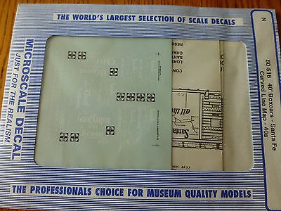 Microscale Decal N  #60-516 ATSF Freight-Box Car - 40'