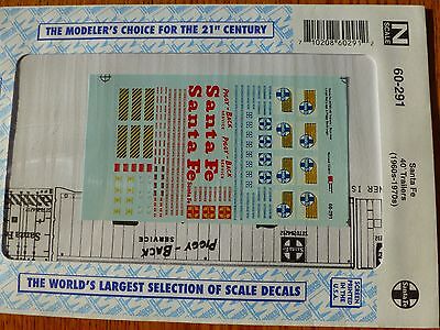 Microscale Decal N  #60-291 Santa Fe 40' Trailers (1960s-1970s) Trailer - 40' -