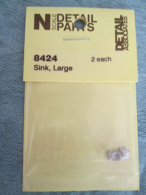 Detail Assoc. N Scale #8424 Large Sinks (2)