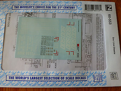 Microscale Decal N  #60-553 Soo Line Diesels - Candy Apple Red Scheme