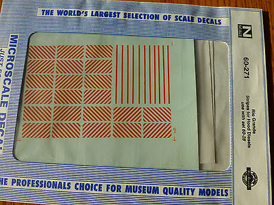 Microscale Decal N  #60-271 Rio Grande Hood Diesels Striping (1984-1991) use wit
