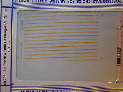 Microscale Decal N  #60-798 Baltimore & Ohio Passenger Car Stripes (1949-1970)