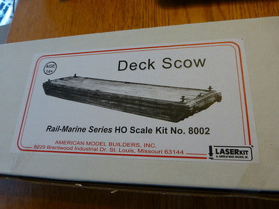 American Model Builders HO #8002 Deck Scow (kit)