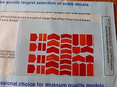 Microscale Decal N  #60-451 Red & Orange Anti-Glare Panels