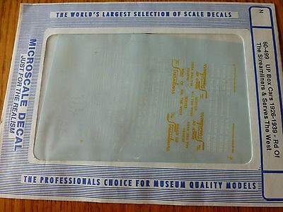 Microscale Decal N  #60-499 UP Freight-Box Car - 40' Serves All The West / The S