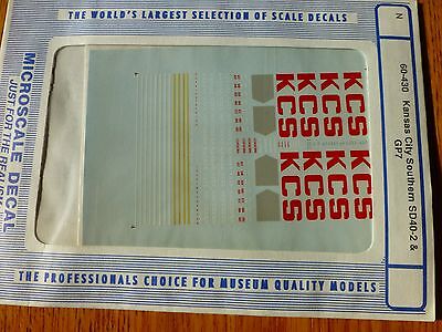 Microscale Decal N  #60-430 KCS Diesels - GP7 - Black and White Schemes (Not Rev