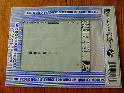 Microscale Decal HO  #MC-4276 Con Agra Hopper - Covered - 3-Bay Dates:1973