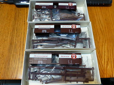 Railroad Hobbies/Walthers #1012-2 PRR (3Pack)40' Steel BoxCar Merchandise Servic