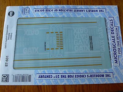 Microscale Decal HO  #87-601 GATX Capital Corp Diesels (1980s+)-Diesel - Hood -