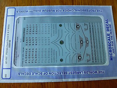Microscale Decal HO  #87-767 FEC Diesels - E & F-Unit Dates:1939-60