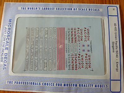 Microscale Decal N  #60-453 UP Diesels - SD40-2 - Includes Slogans