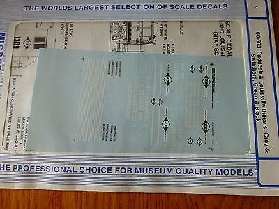 Microscale Decal N  #60-583-1 P&L Diesels - All Grey Scheme and Green & Black