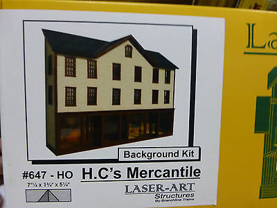 Branchline Laser-Art Structures HO #647 HC's Mercantile Backdrop Building