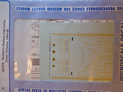 Microscale Decal N  #60-879 Southern Railway F-Unit Diesels (1943-1960)-Diesel -