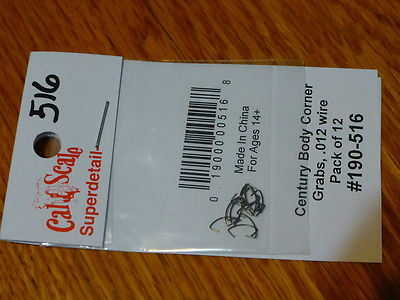 Cal-Scale HO #516 Century Body Corner Grabs, Fits: .012 Wire (Package of 12)