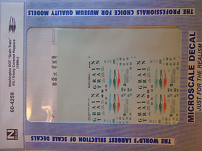Microscale Decal N  #60-4259 WSDOT Grain Train Hopper - Covered - 3-Bay