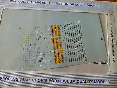 Microscale Decal N  #60-470 ATSF Freight 10 Pack Fuel Foiler-Spine Car - 10-Plat