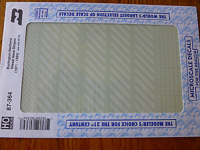 Microscale Decal HO  #87-364 Burlington Northern (BN) - Diesel Nose Stripes - Wh