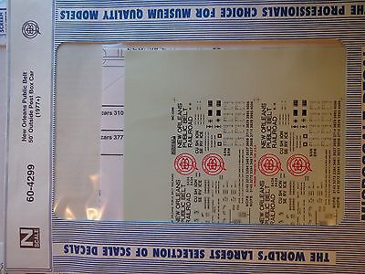 Microscale Decal N  #60-4299 NOPB Box Car - Single Door - Outside Post - 50' Dat