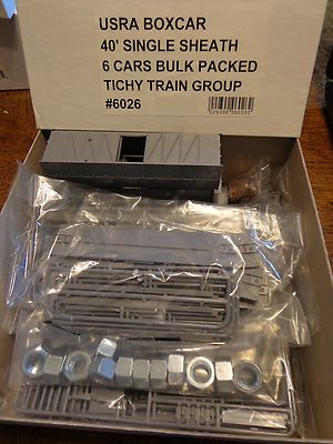 Tichy Train Group #6026 HO 40' USRA Single Sheathed Wood Boxcar-Undecorated 6Pak