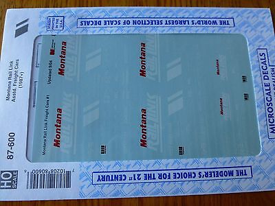 Microscale Decal HO  #87-600 MRL Freight Cars Dates:1987