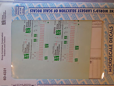 Microscale Decal N  #60-4331 Stone Container Corp. 48' or 53' Trailer & Traactor