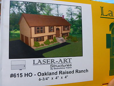 Branchline HO #615 Oakland Raised Ranch (6-3/4" x 4" x 4") Laser-Art