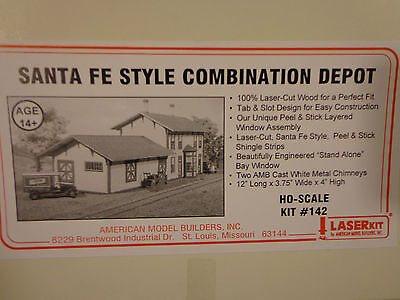 American Model Builders HO #142 Santa Fe Depot (Kit)