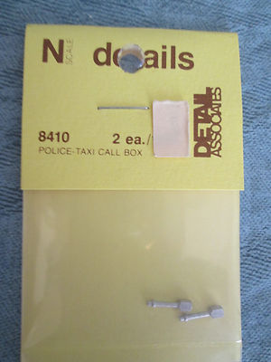 Detail Associates N Scale #8410 Police/Taxi Call Boxes (2)