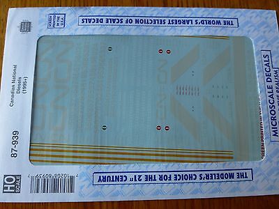 Microscale Decal HO  #87-939 Canadian National Diesels (1995+)-Diesel - Hoods &