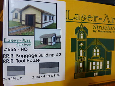 Branchline HO #656 P.R.R. Baggage Building # P.R.R. Too House