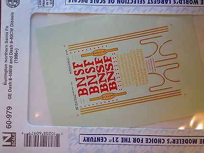 Microscale Decal N  #60-979 Burlington Northern & Santa Fe GE Das 8-40BW and Das