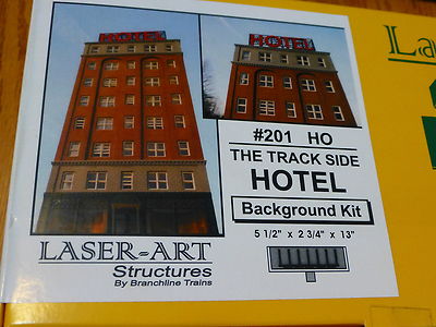 Branchline HO #201 Track Side HOTEL (Laser-Art kit) 5-1/2" x 2-3/4" x 13"