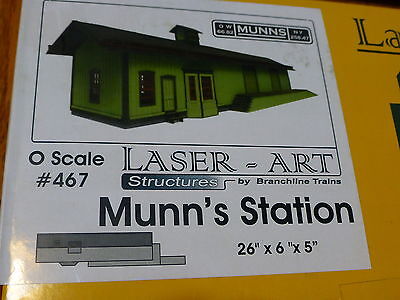 Branchline O #467 Munn's Station (Kit Form) 26" x 6" x 5" (Laser Art)